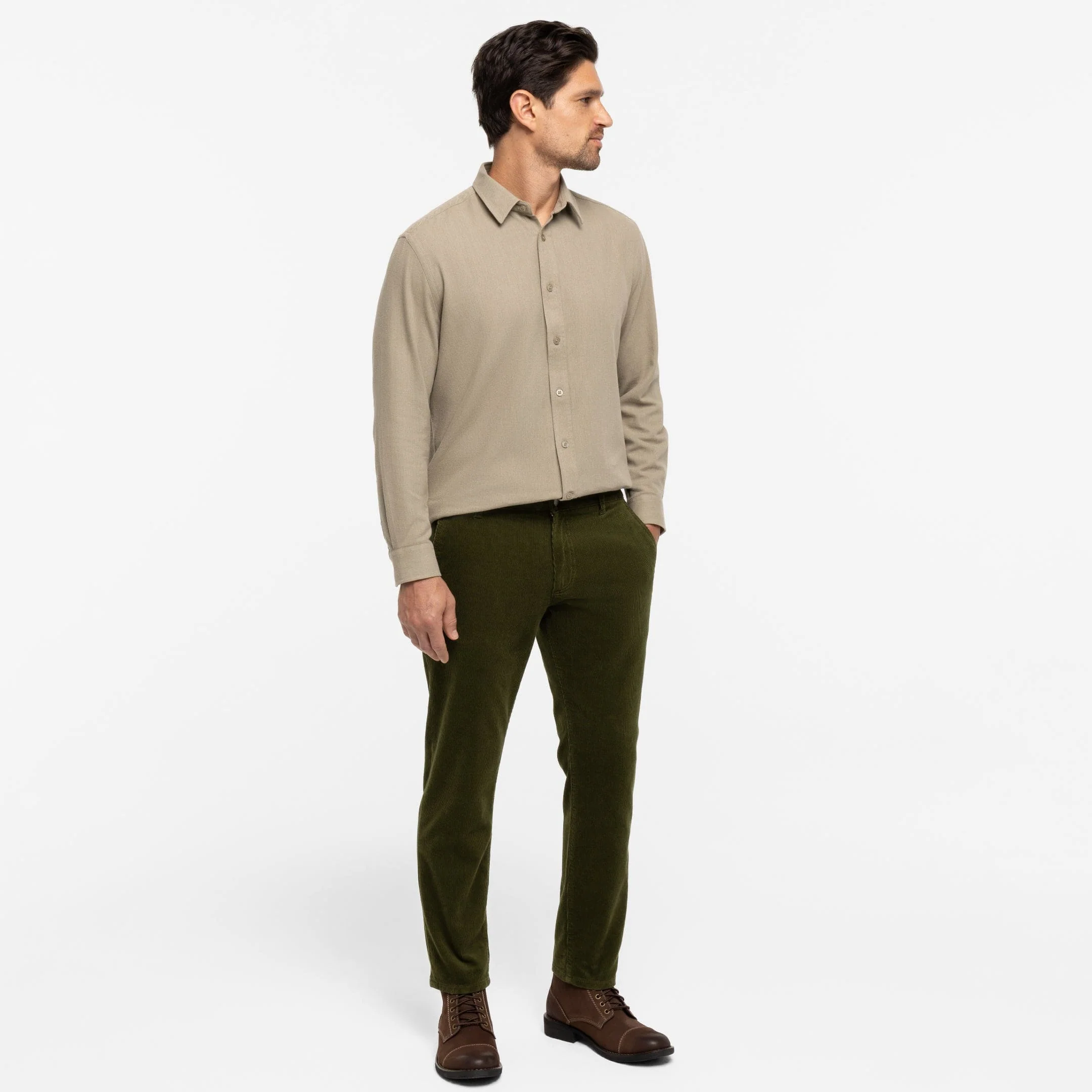 Olive Corduroy Chino - Image 2