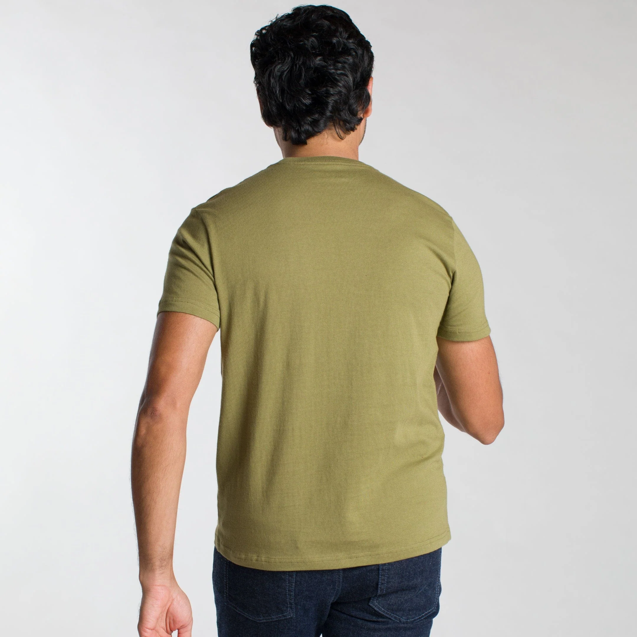 Olive Crew Neck Tee - Image 3