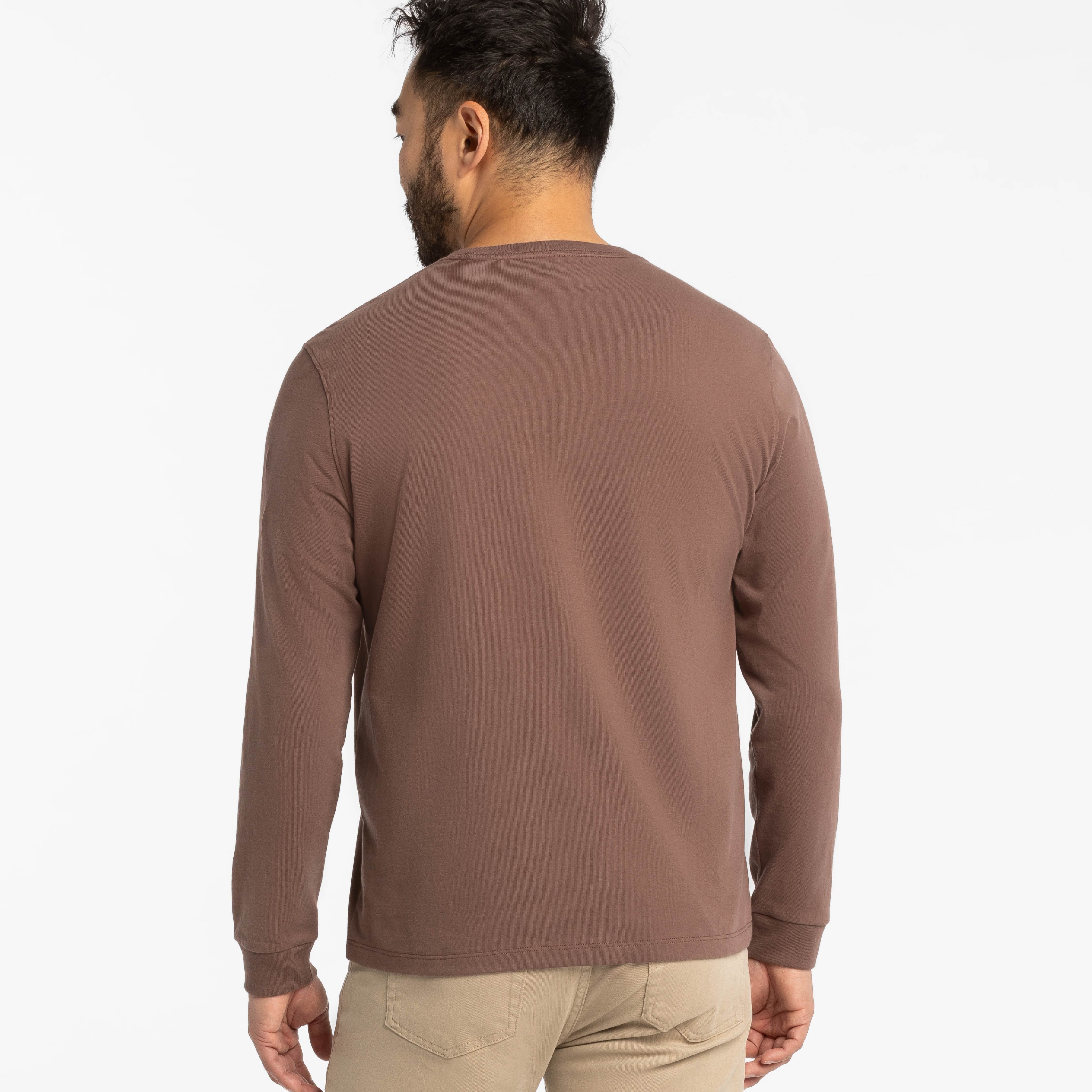 Peppercorn Long Sleeve Pima Cotton Crew Neck Tee - Image 3