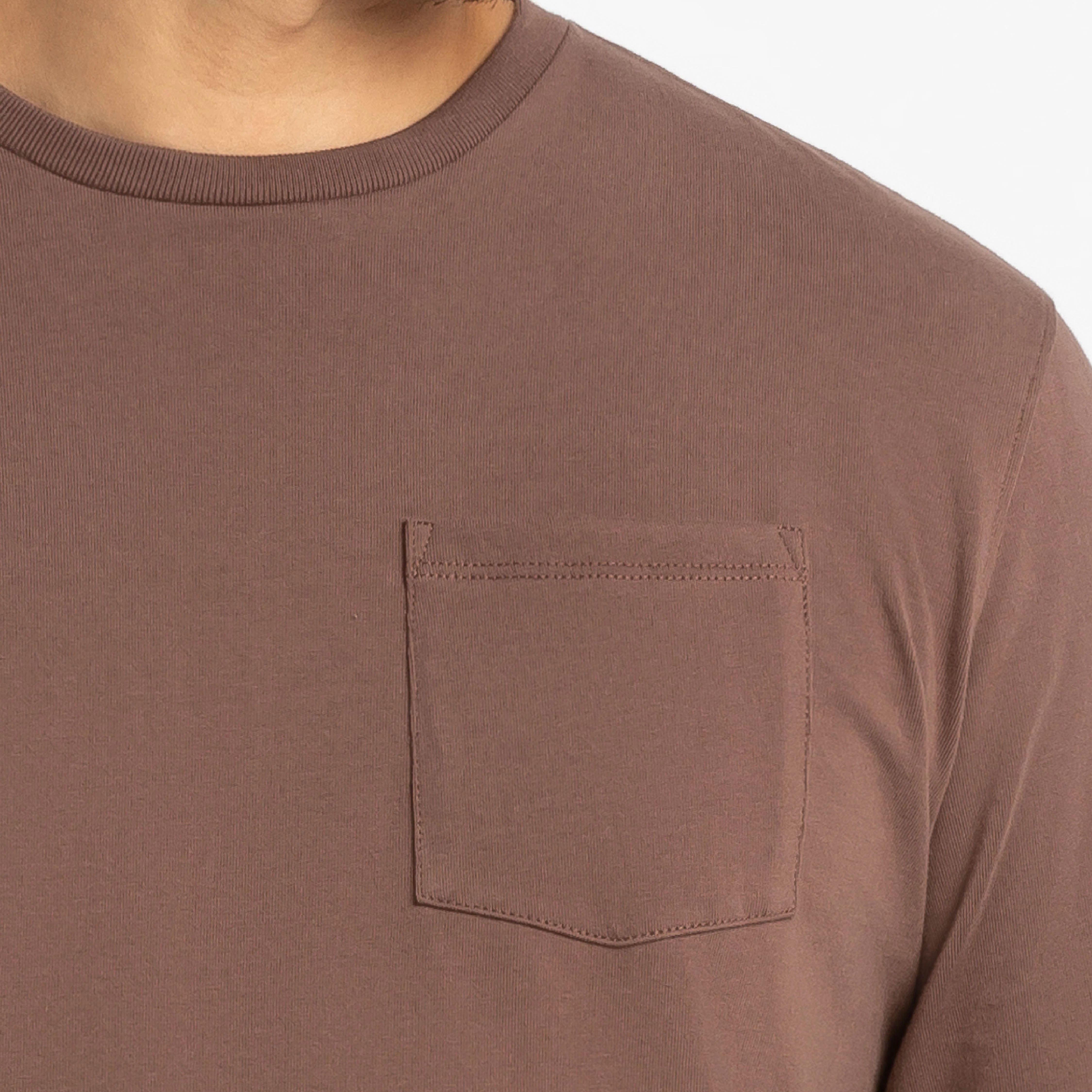 Peppercorn Long Sleeve Pima Cotton Crew Neck Tee - Image 4