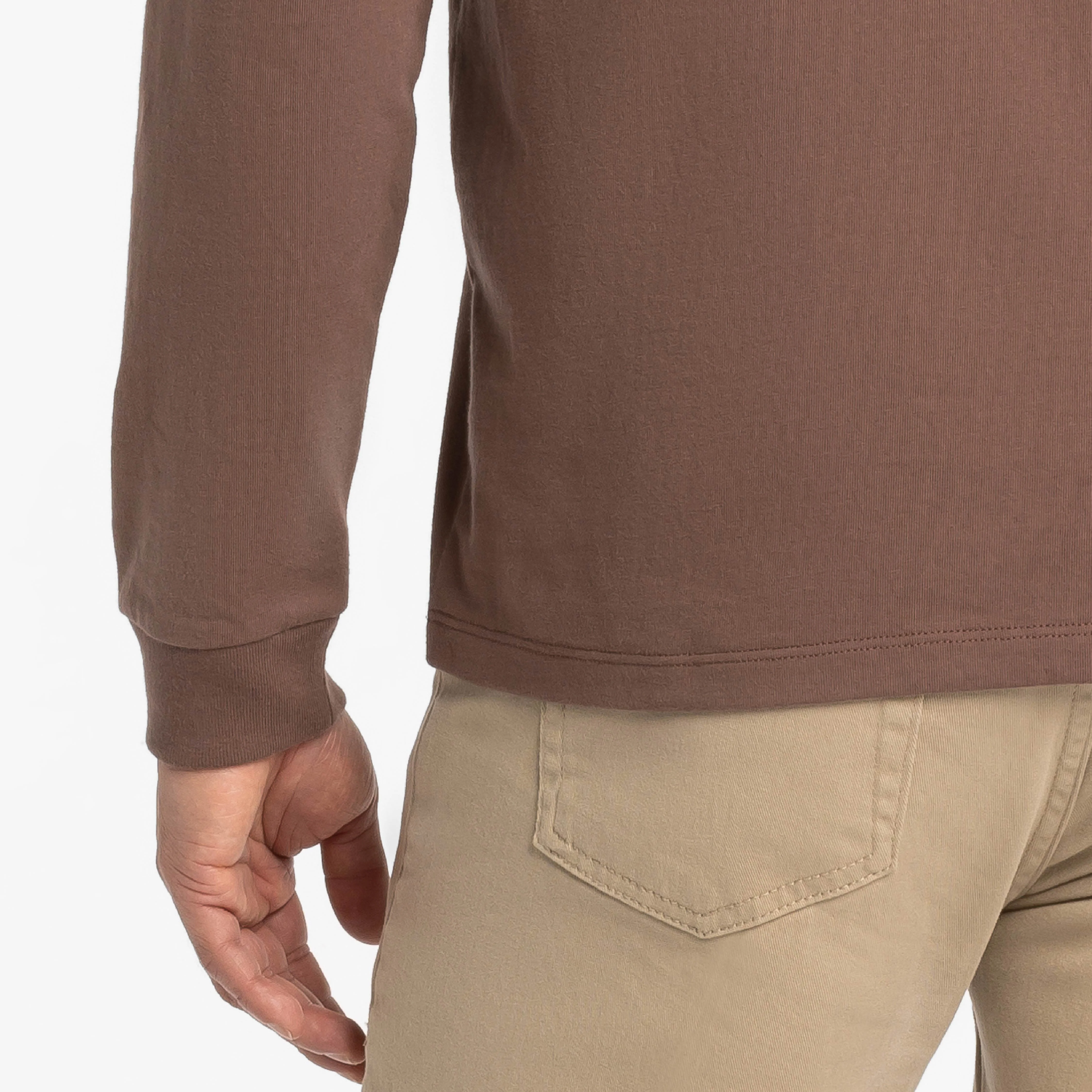 Peppercorn Long Sleeve Pima Cotton Crew Neck Tee - Image 5