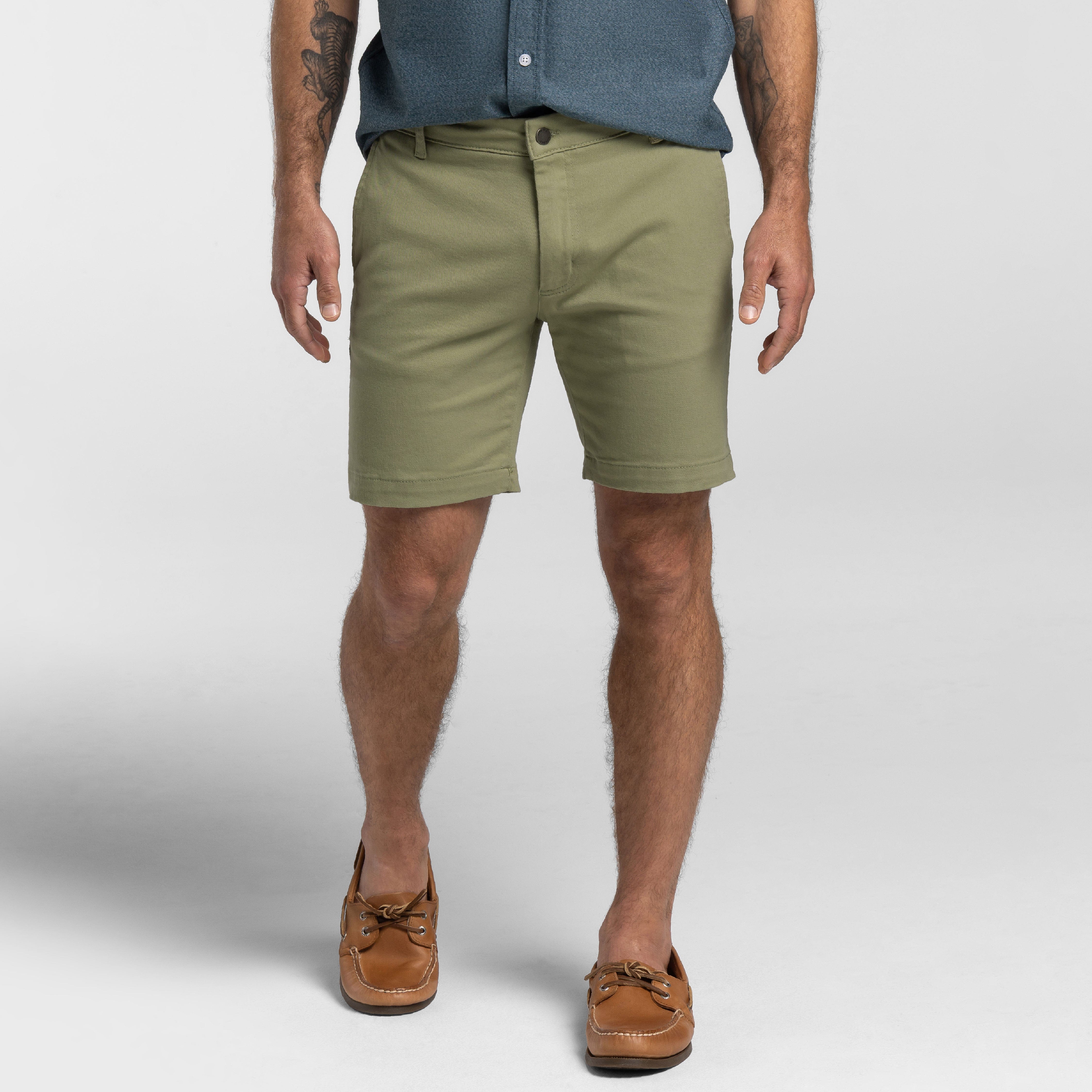 Pistachio Stretch Washed Chino Short