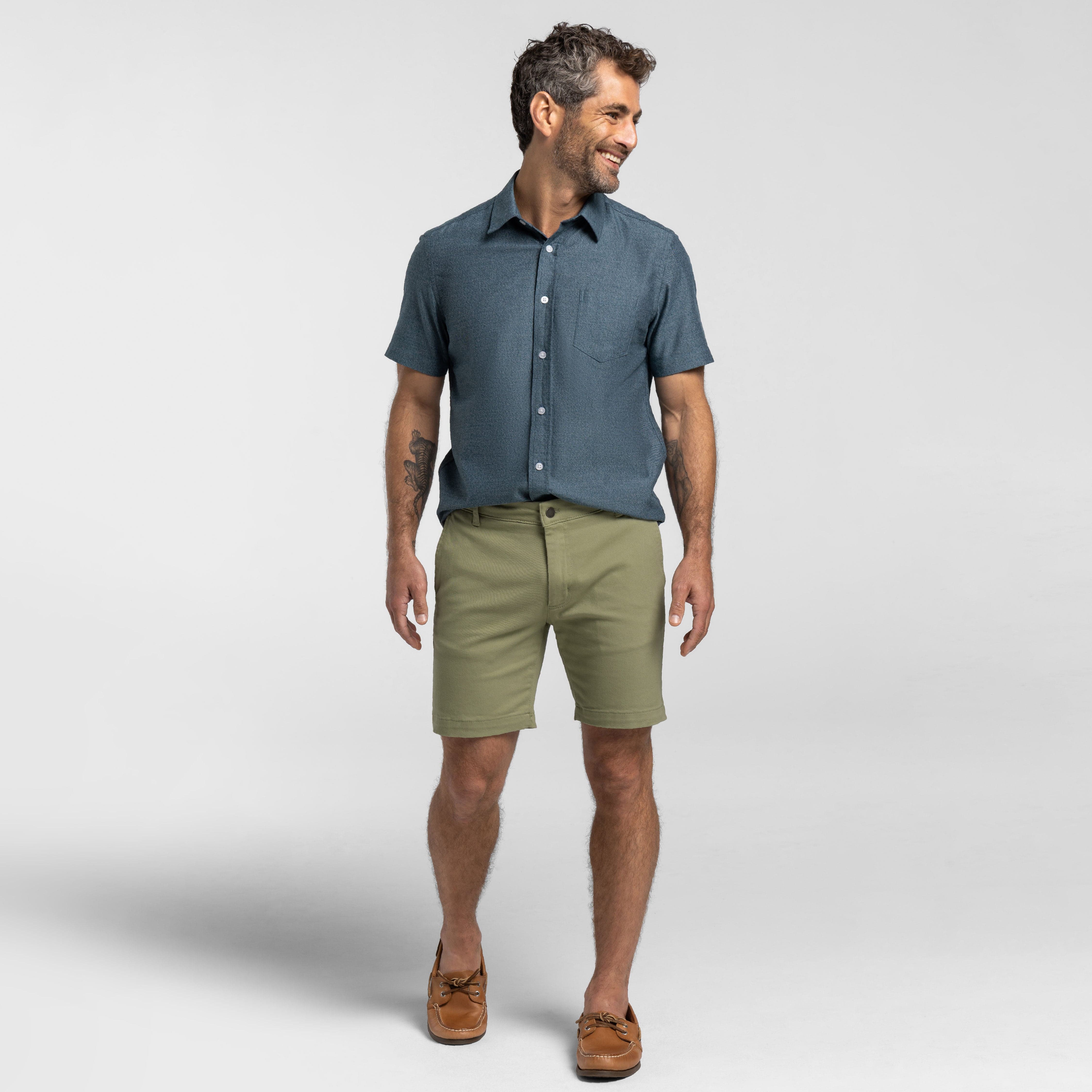 Pistachio Stretch Washed Chino Short - Image 2