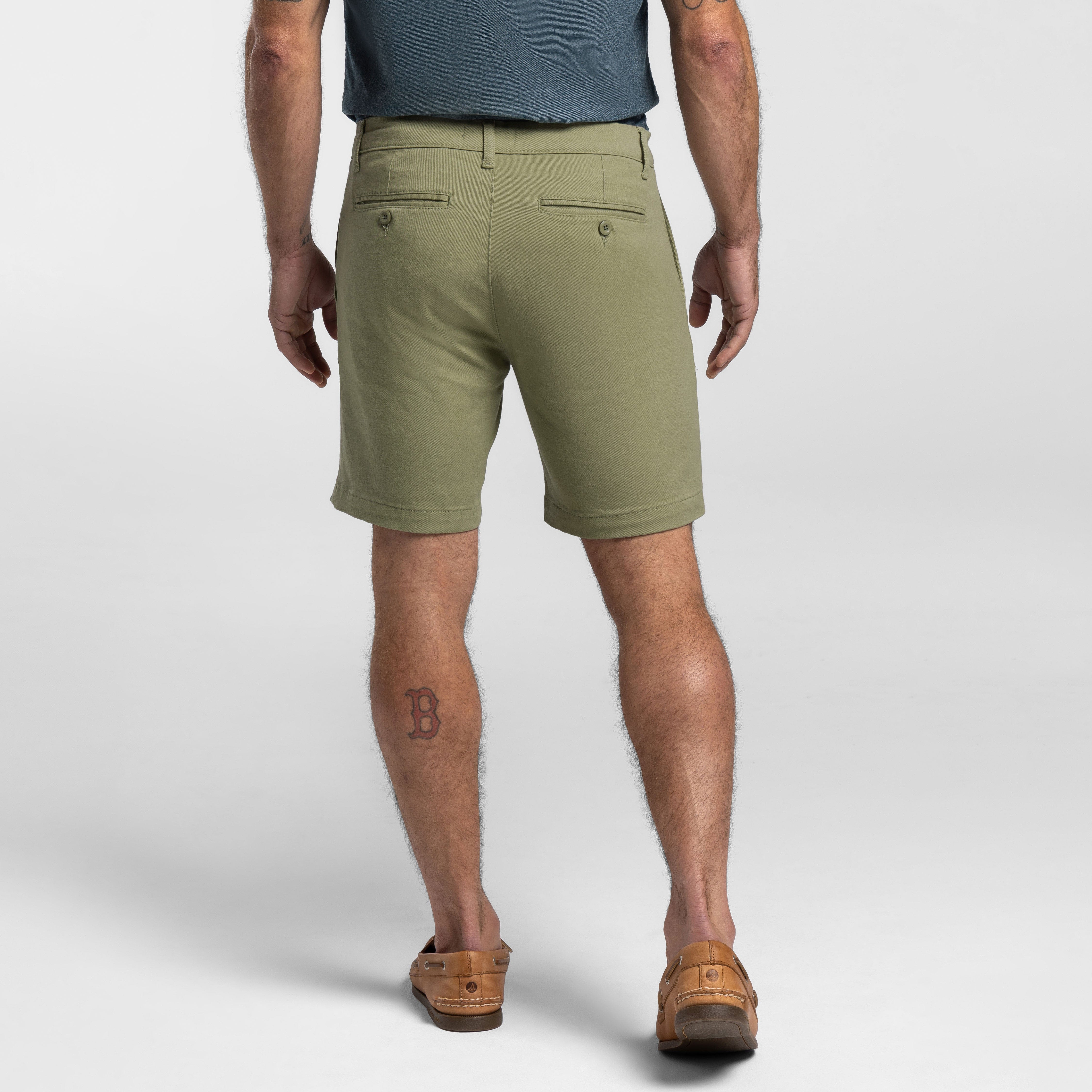 Pistachio Stretch Washed Chino Short - Image 3