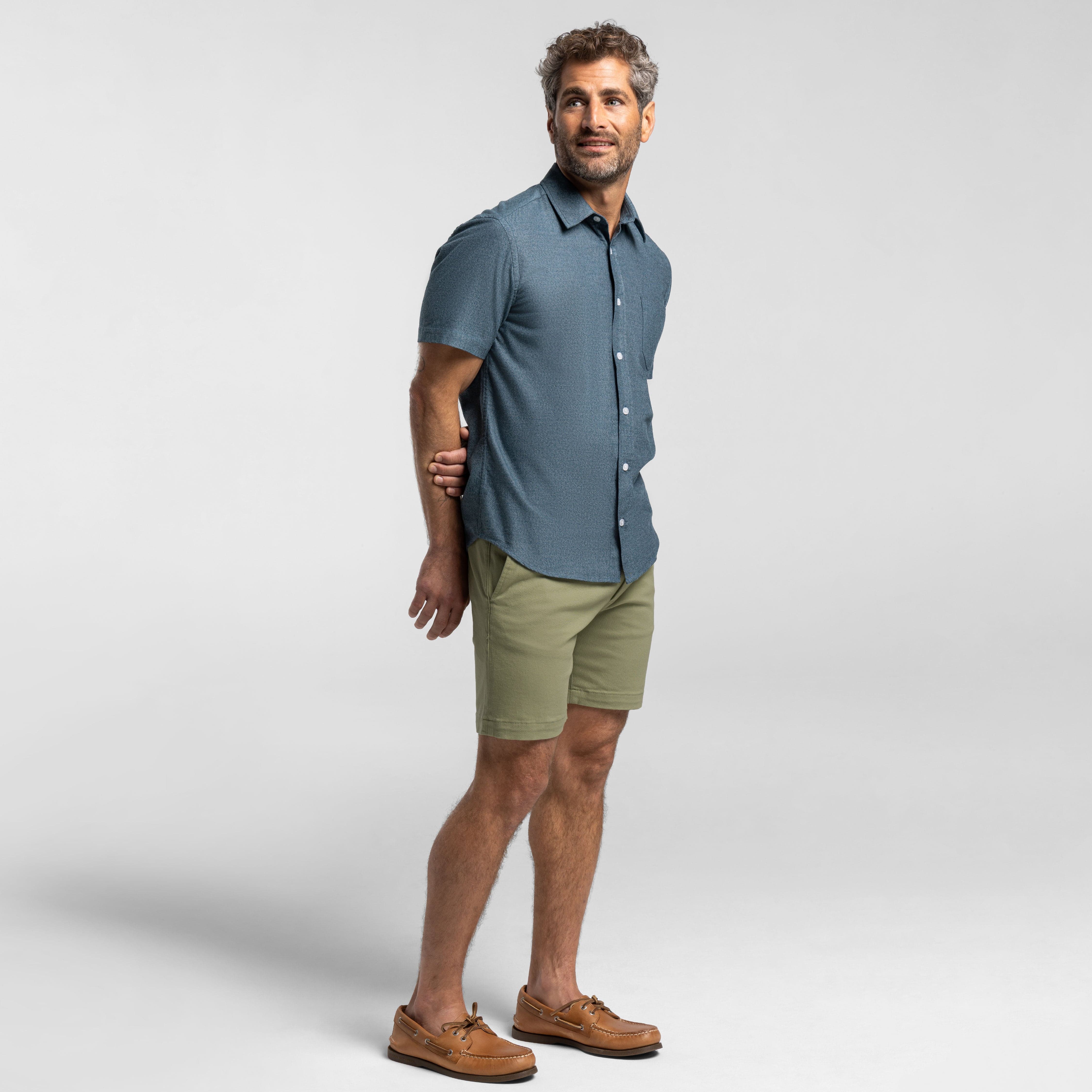 Pistachio Stretch Washed Chino Short - Image 6