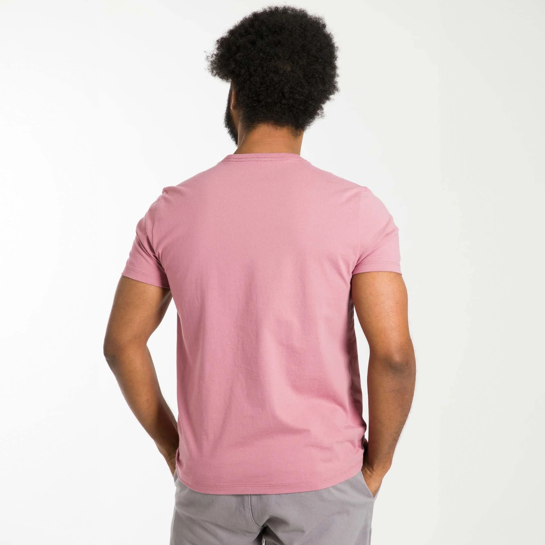 Rose Pima Cotton Crew Neck Tee - Image 3