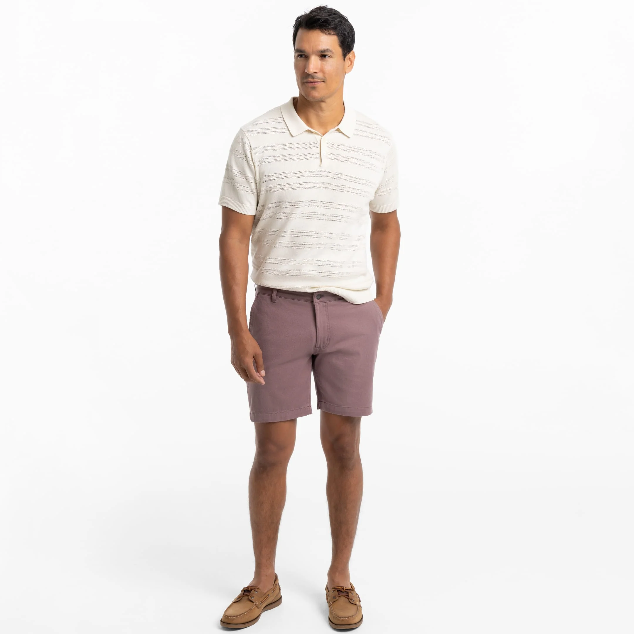 Rose Taupe Lightweight Stretch Chino Short - Image 6
