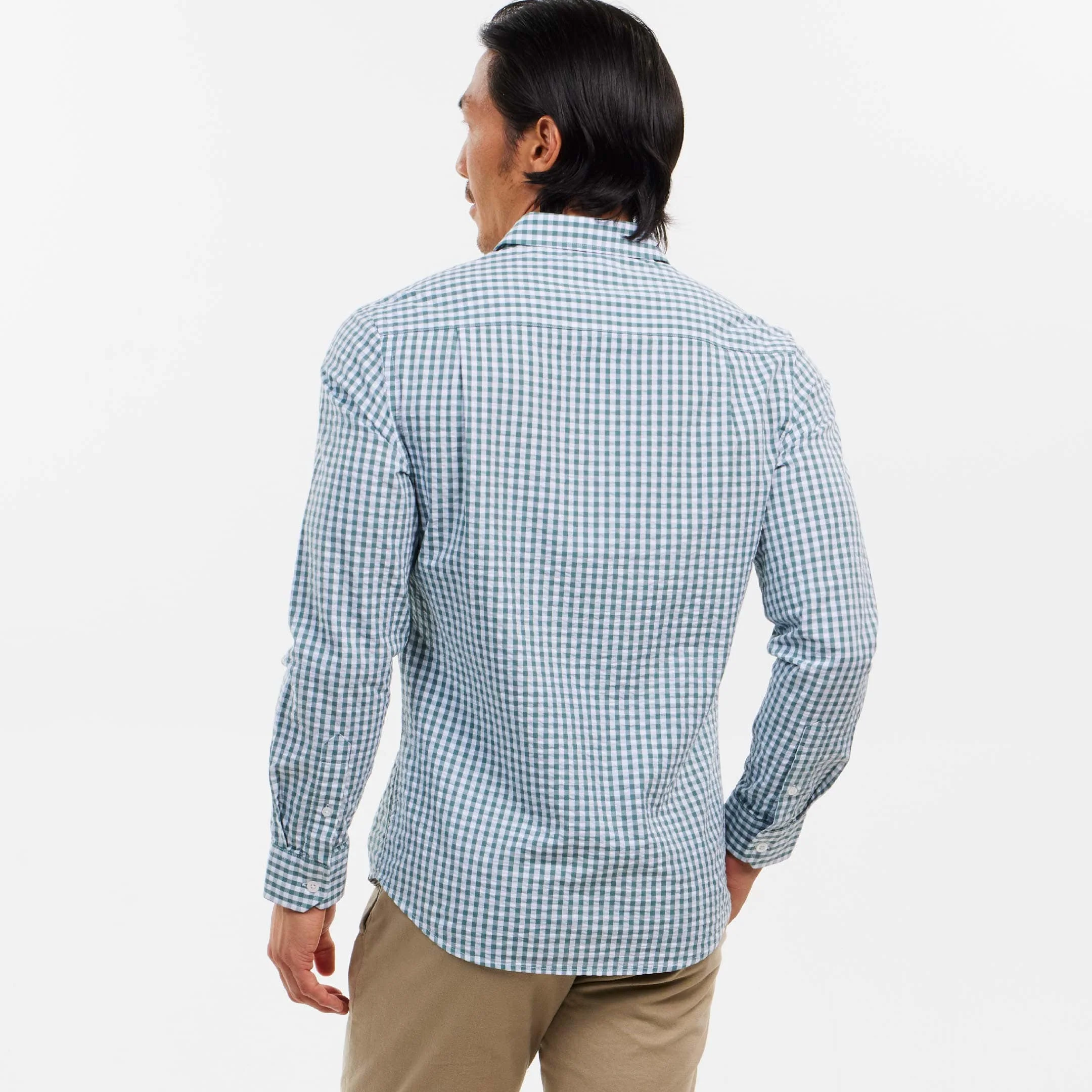 Seaglass Gingham Seersucker Shirt - Image 3