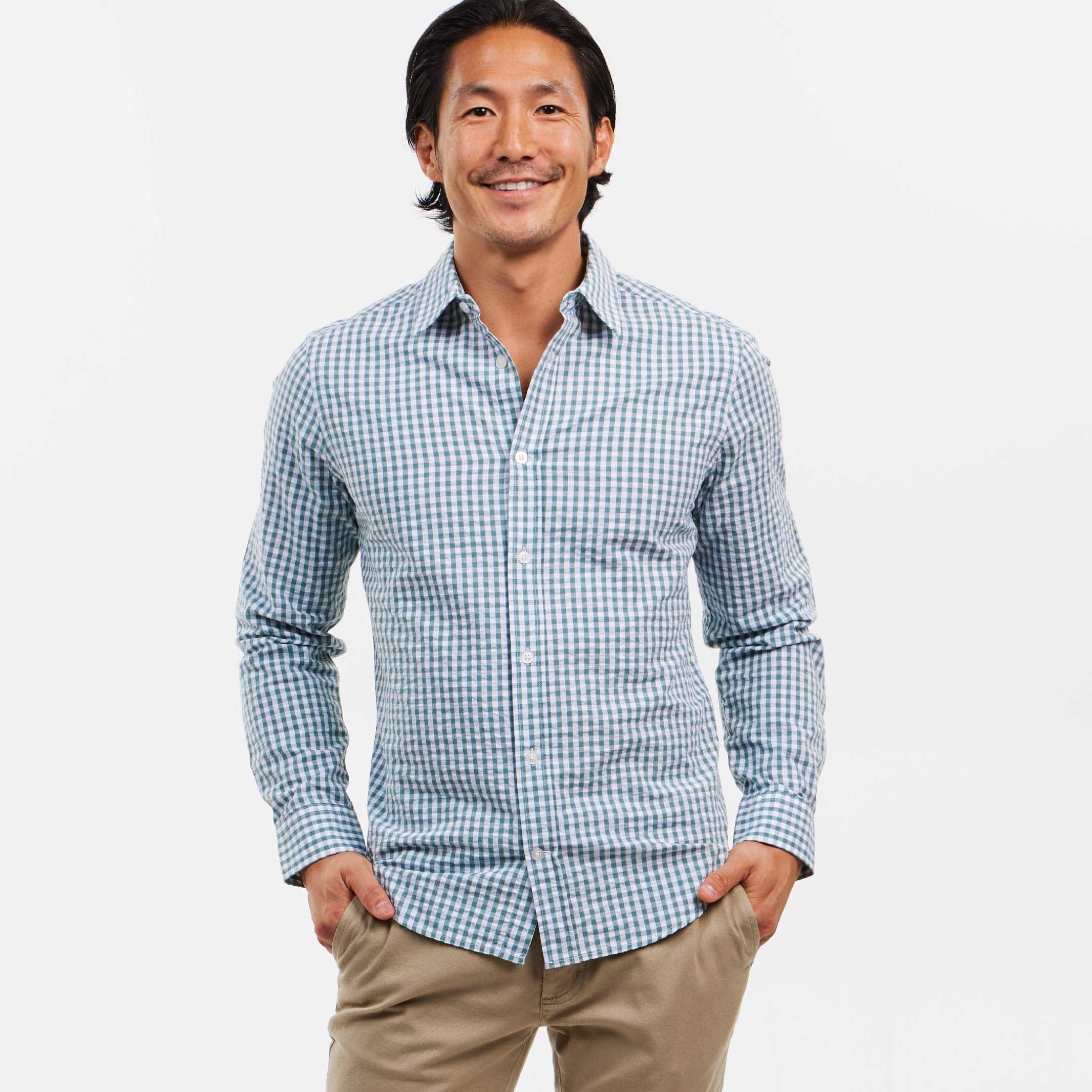 Seaglass Gingham Seersucker Shirt - Image 6
