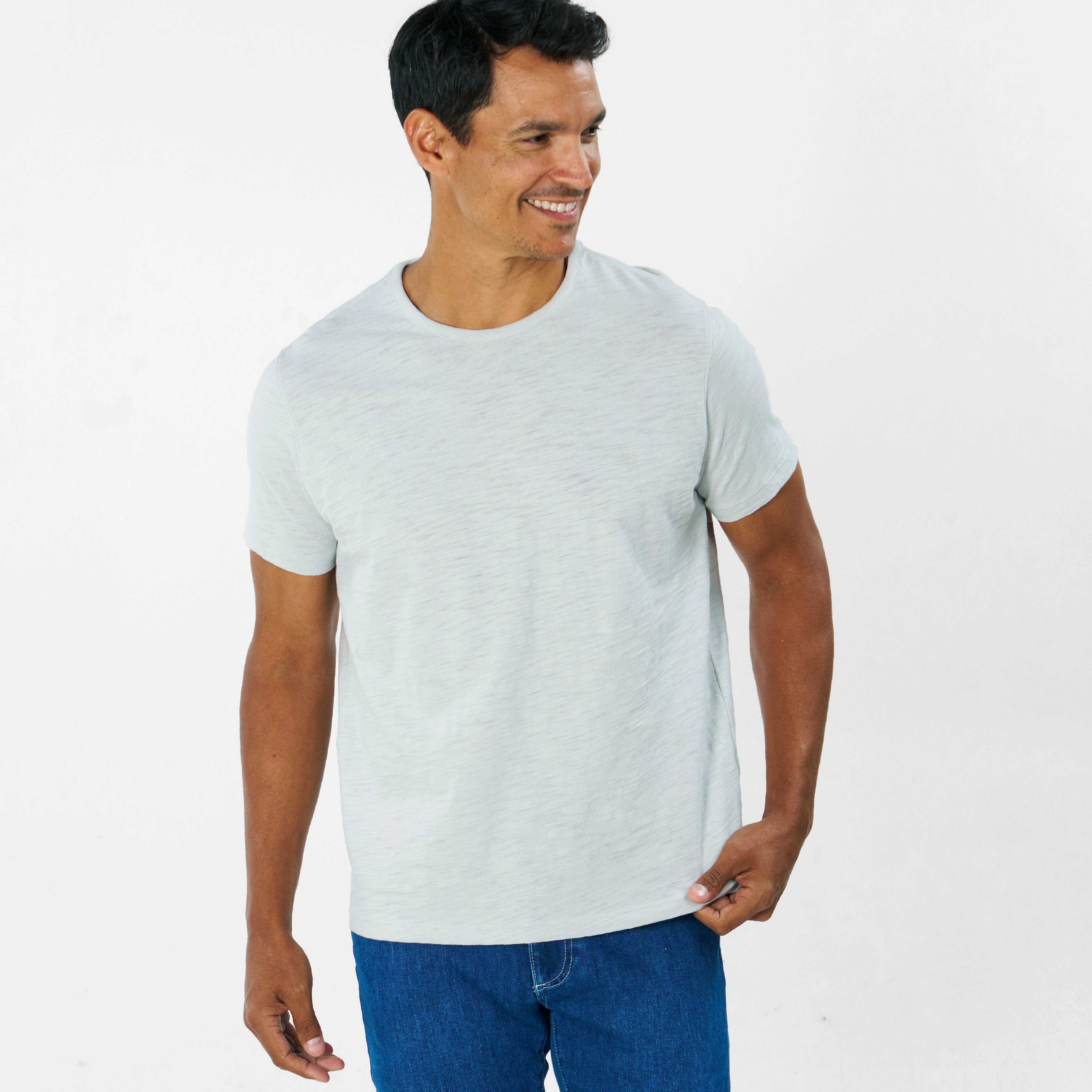 Seaglass Textured Crew Neck Tee