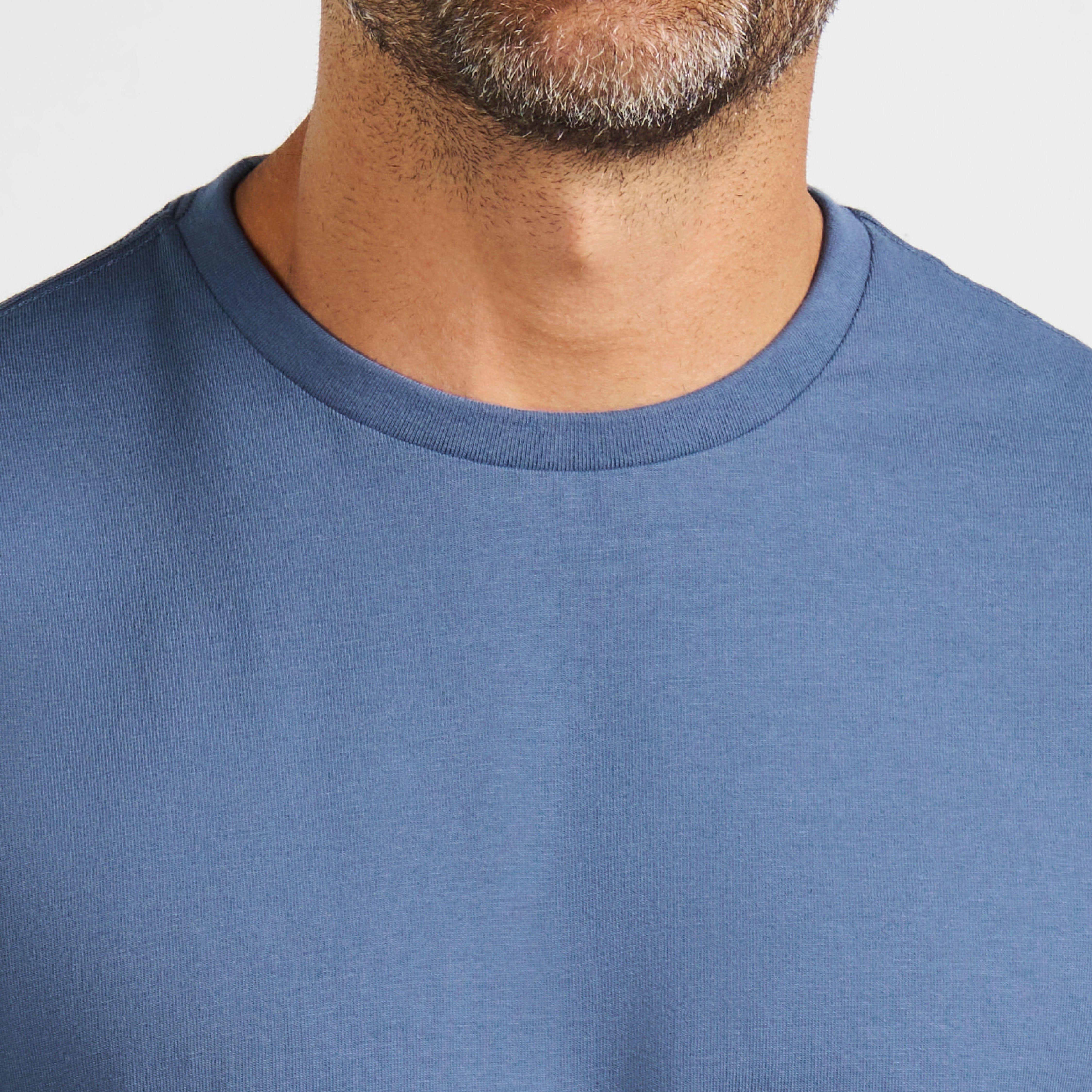 Slate Pima Cotton Crew Neck Tee - Image 5