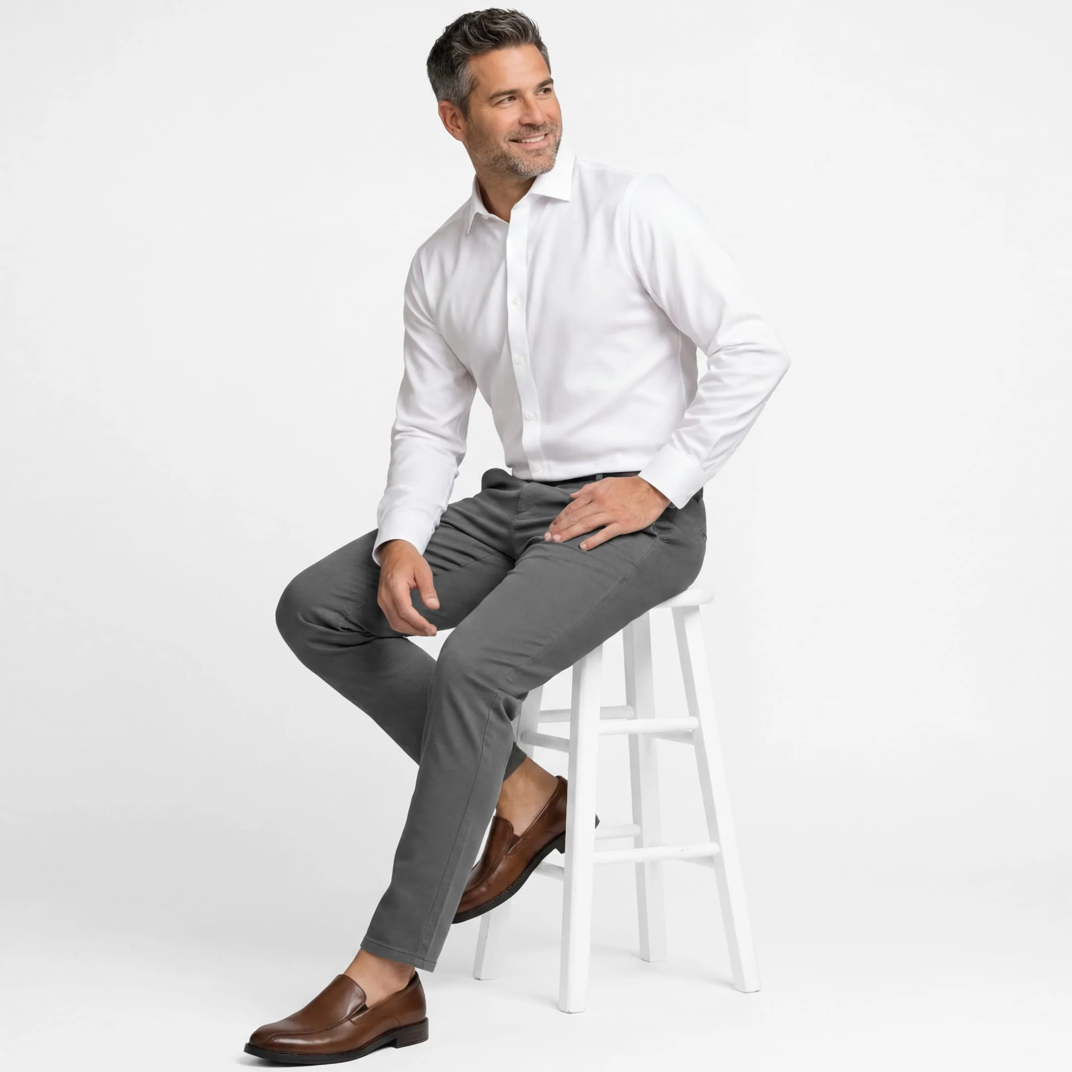 Smoke Grey Lightweight Signature Chino - Image 2