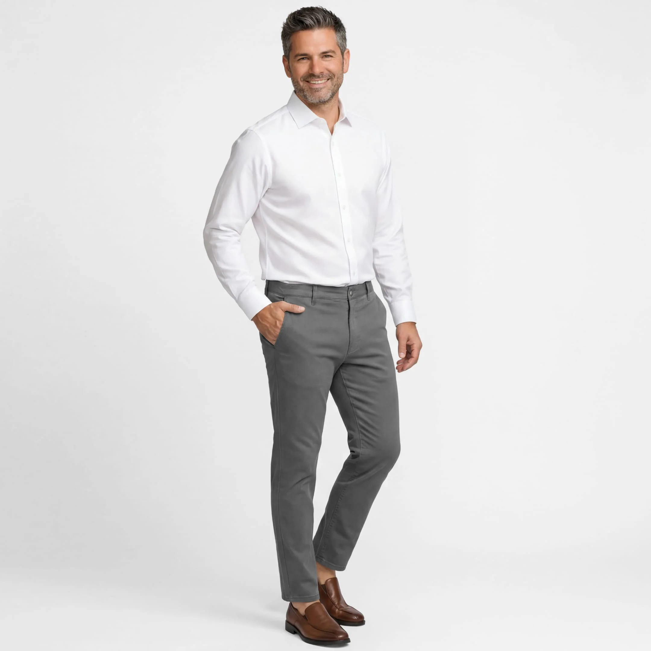 Smoke Grey Lightweight Signature Chino - Image 6