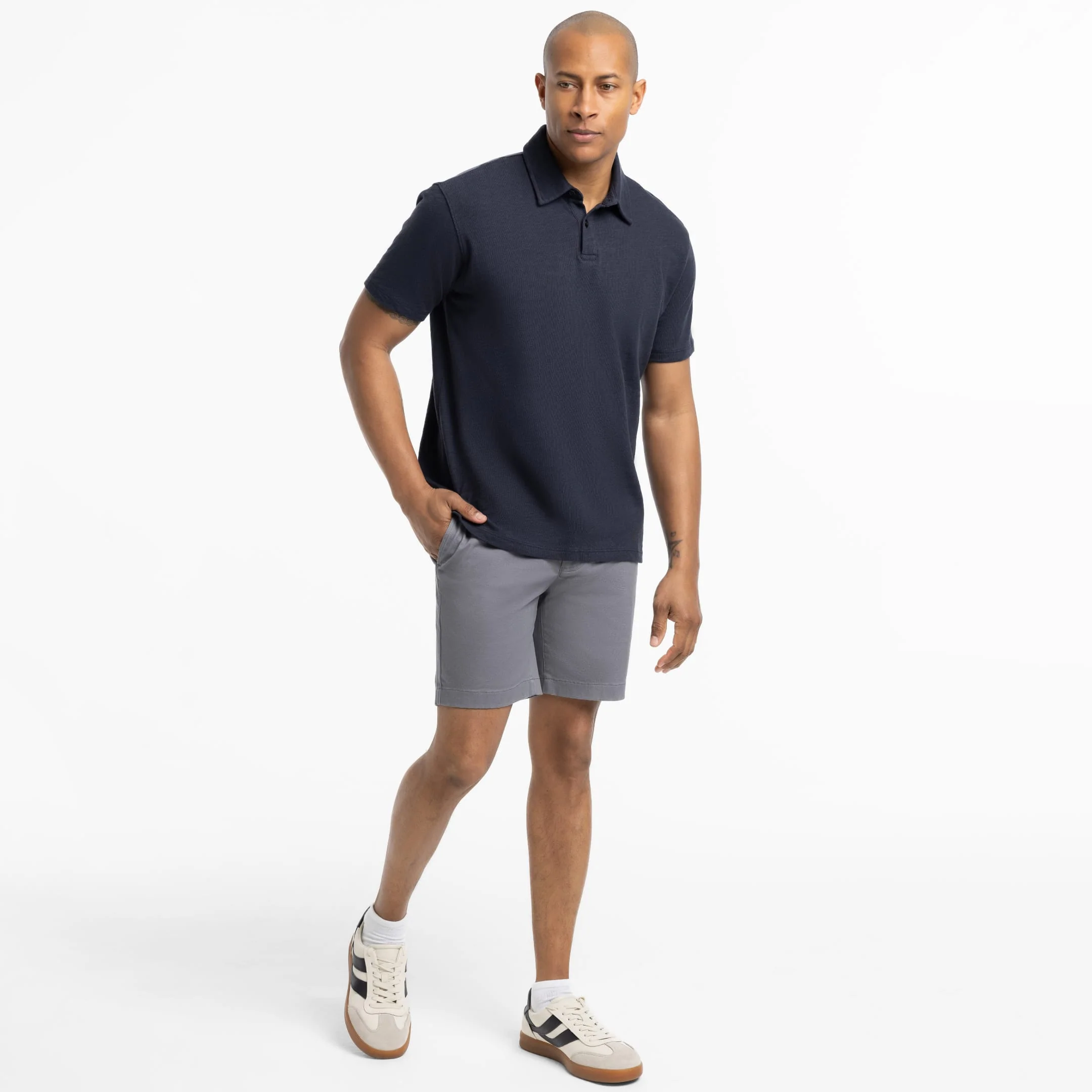 Steel Grey Signature Chino Short - Image 2