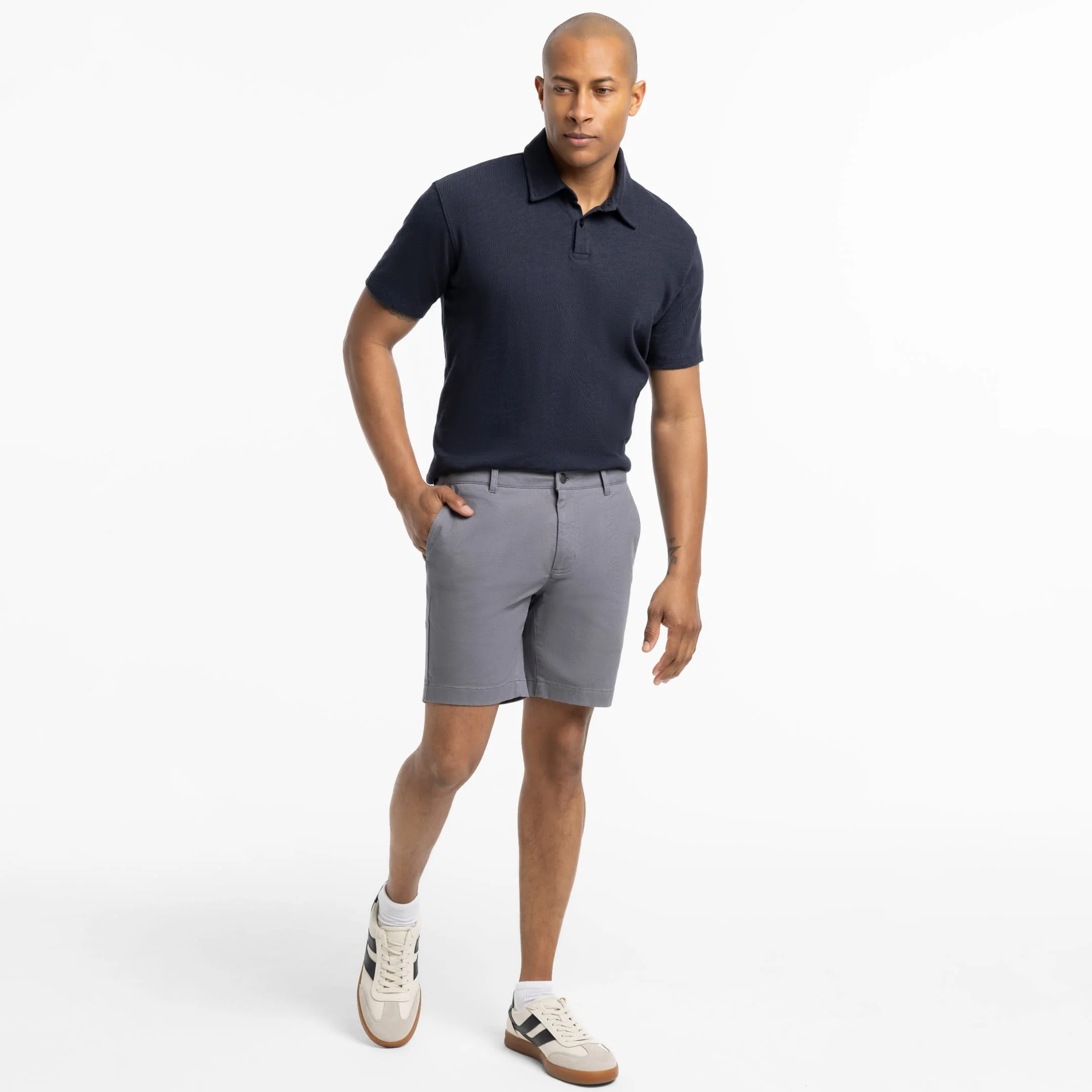 Steel Grey Signature Chino Short - Image 6