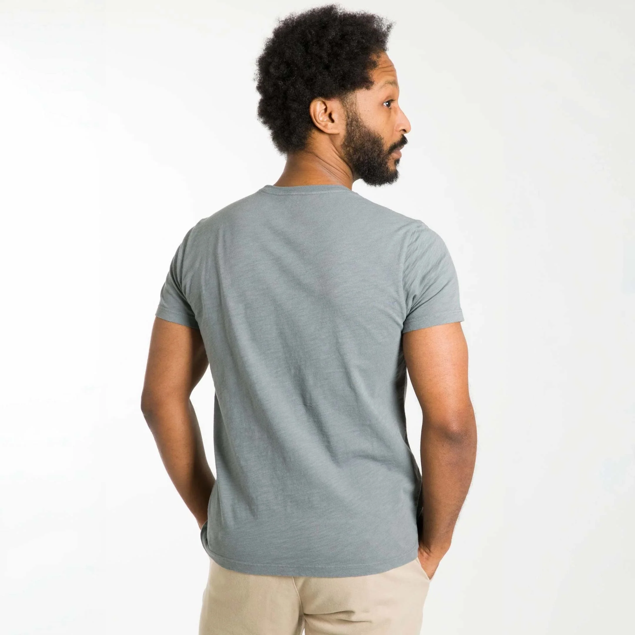 Steel Textured Crew Neck Tee - Image 3