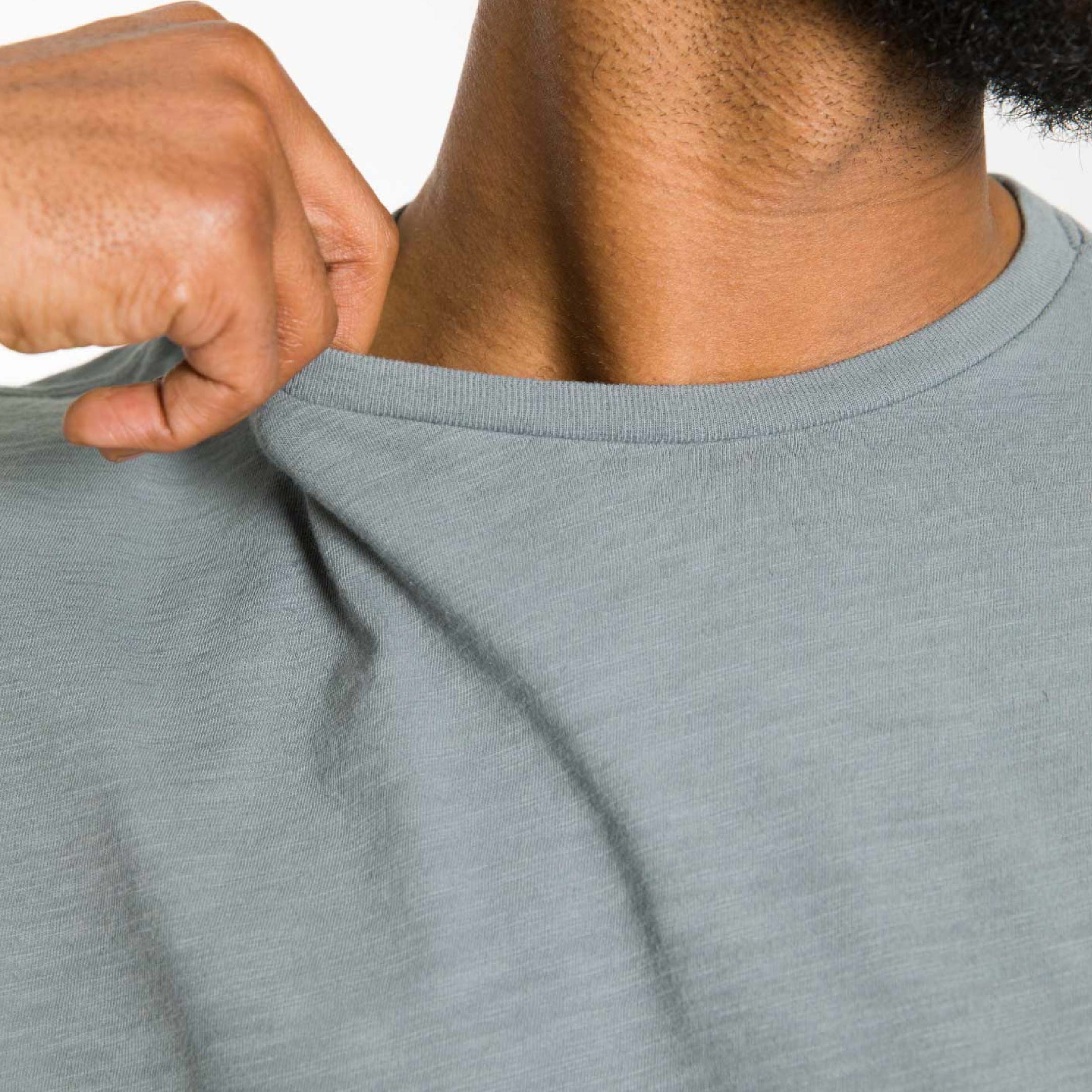 Steel Textured Crew Neck Tee - Image 4