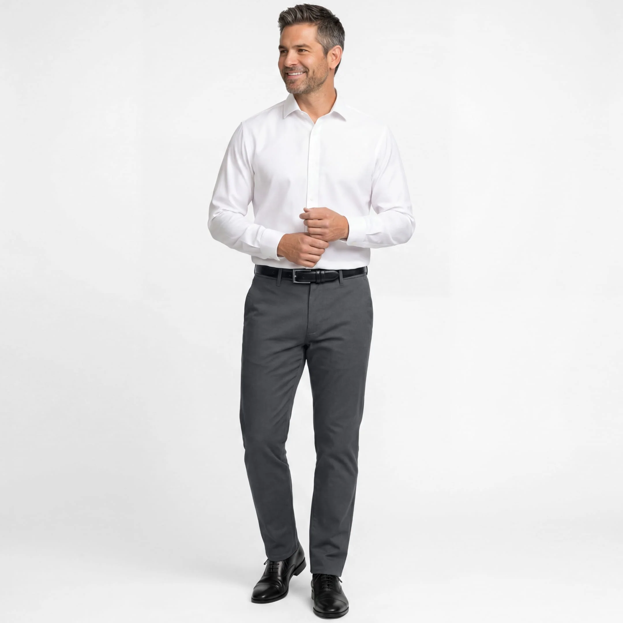 Straight Fit Charcoal Signature Chino - Image 6