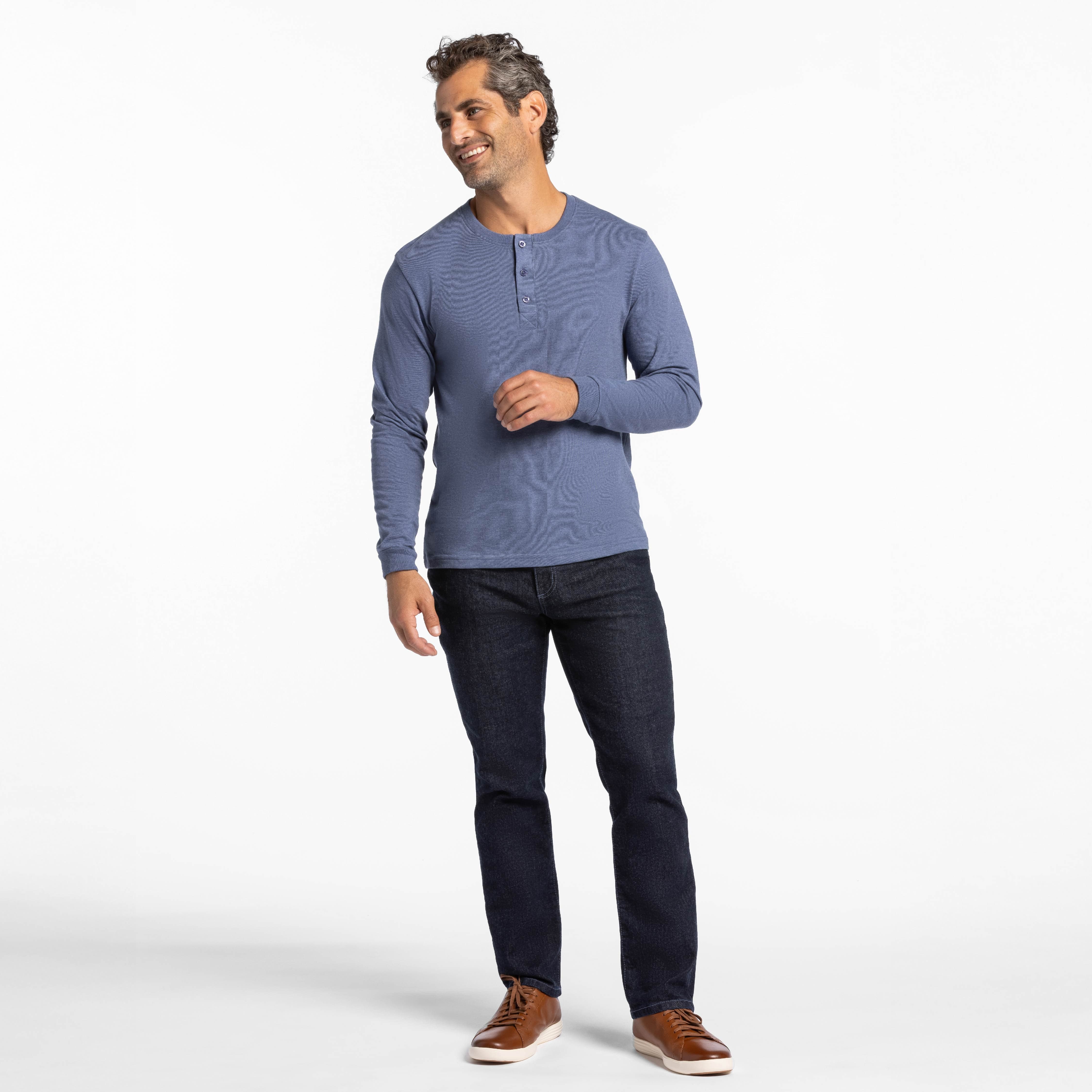 Straight Fit Indigo Wash Essential Jeans - Image 6