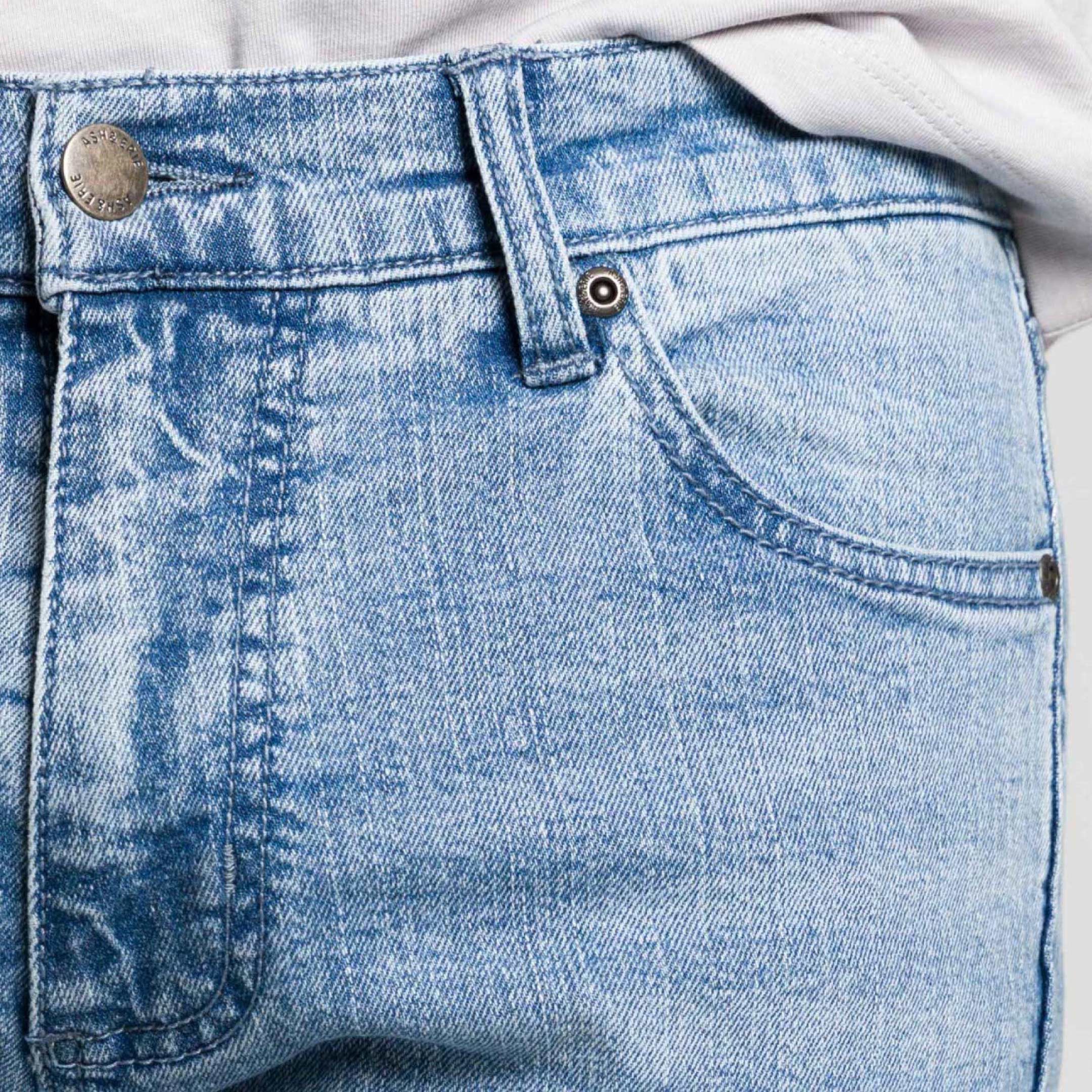 Straight Fit Light Wash Essential Jeans - Image 5