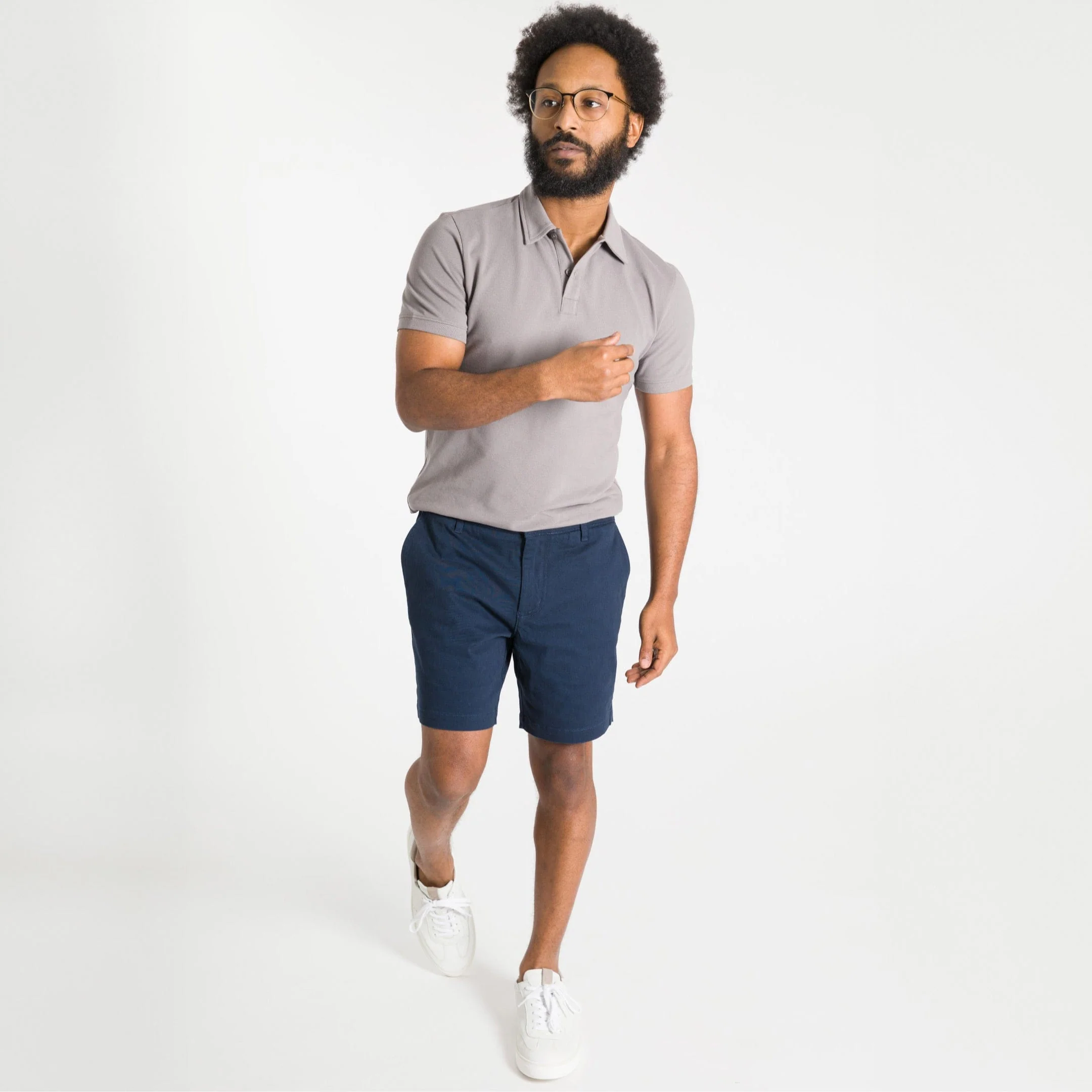 True Navy Lightweight Stretch Chino Short - Image 2