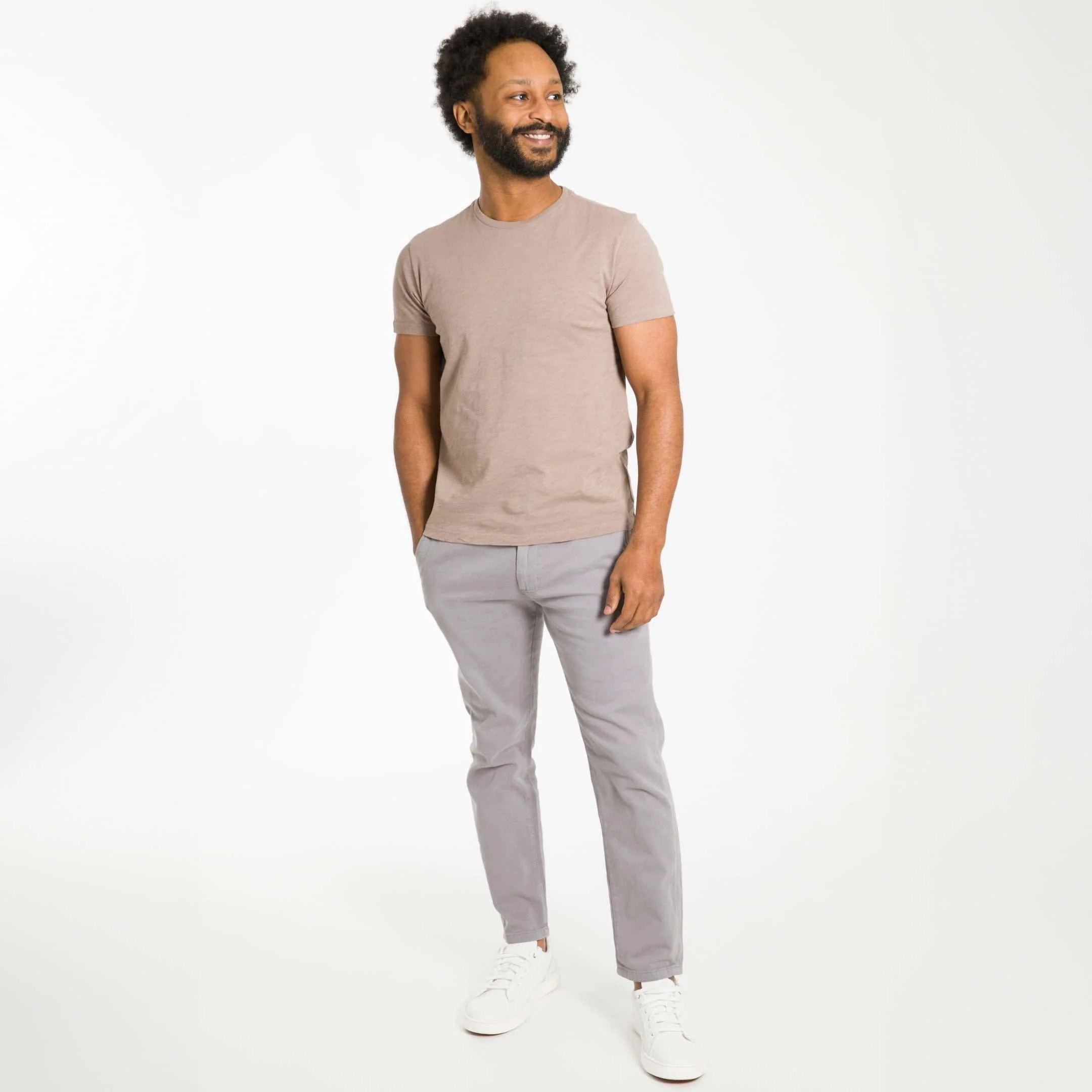 Walnut Textured Crew Neck Tee - Image 2