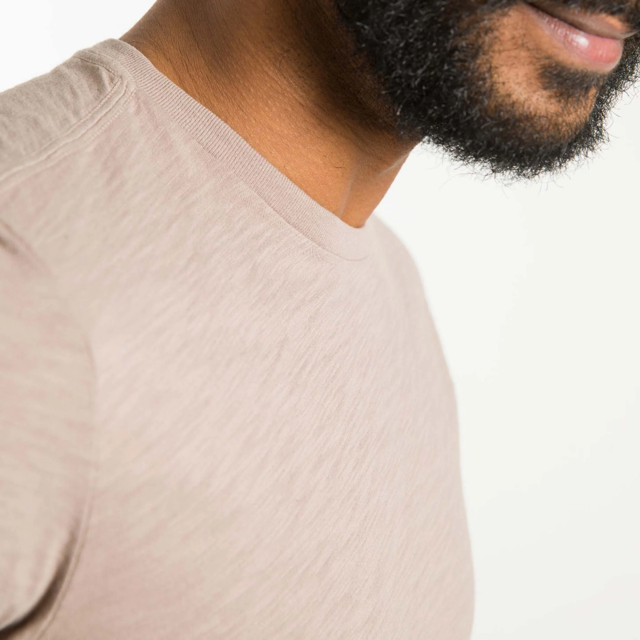 Walnut Textured Crew Neck Tee - Image 6
