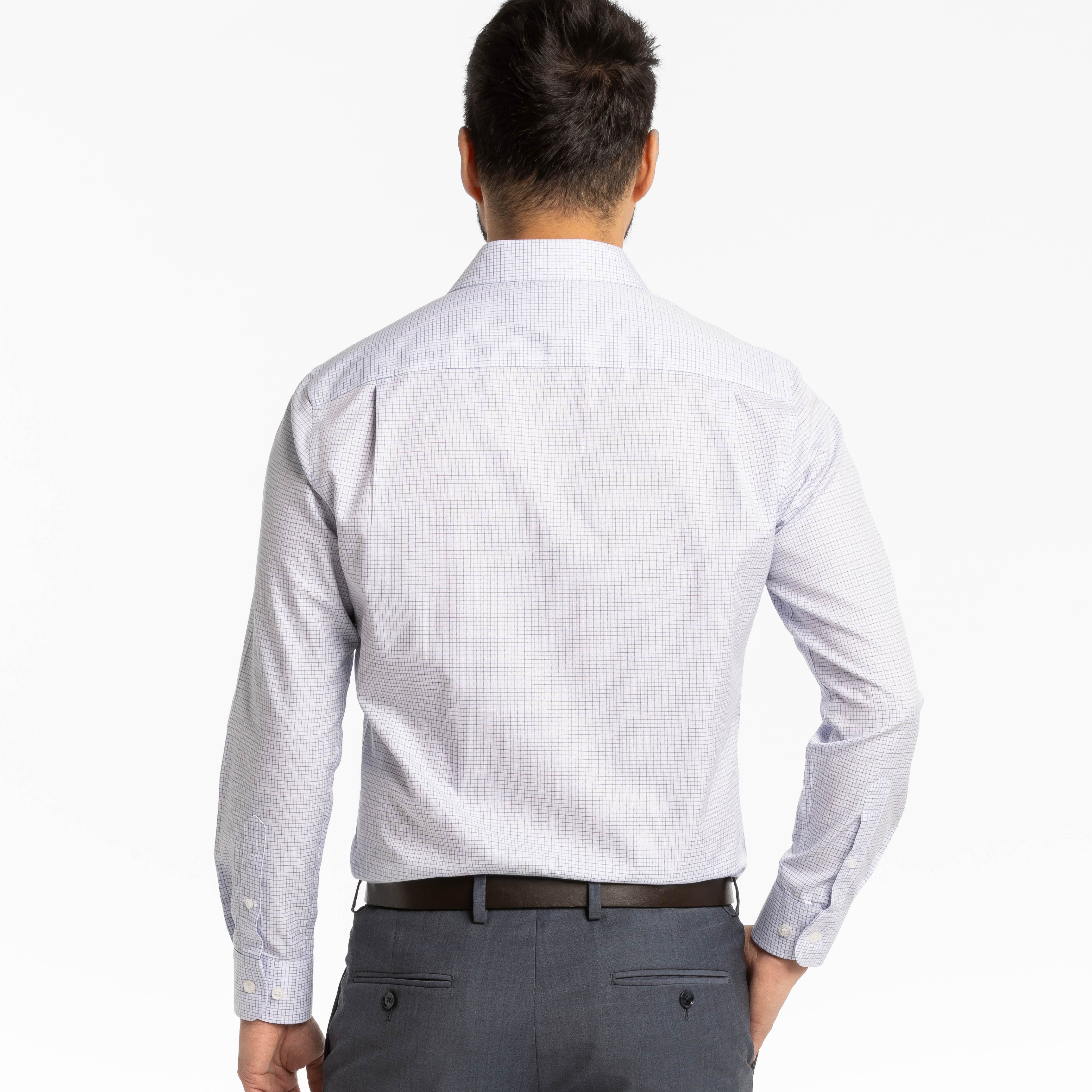 White Check Dress Shirt - Image 3