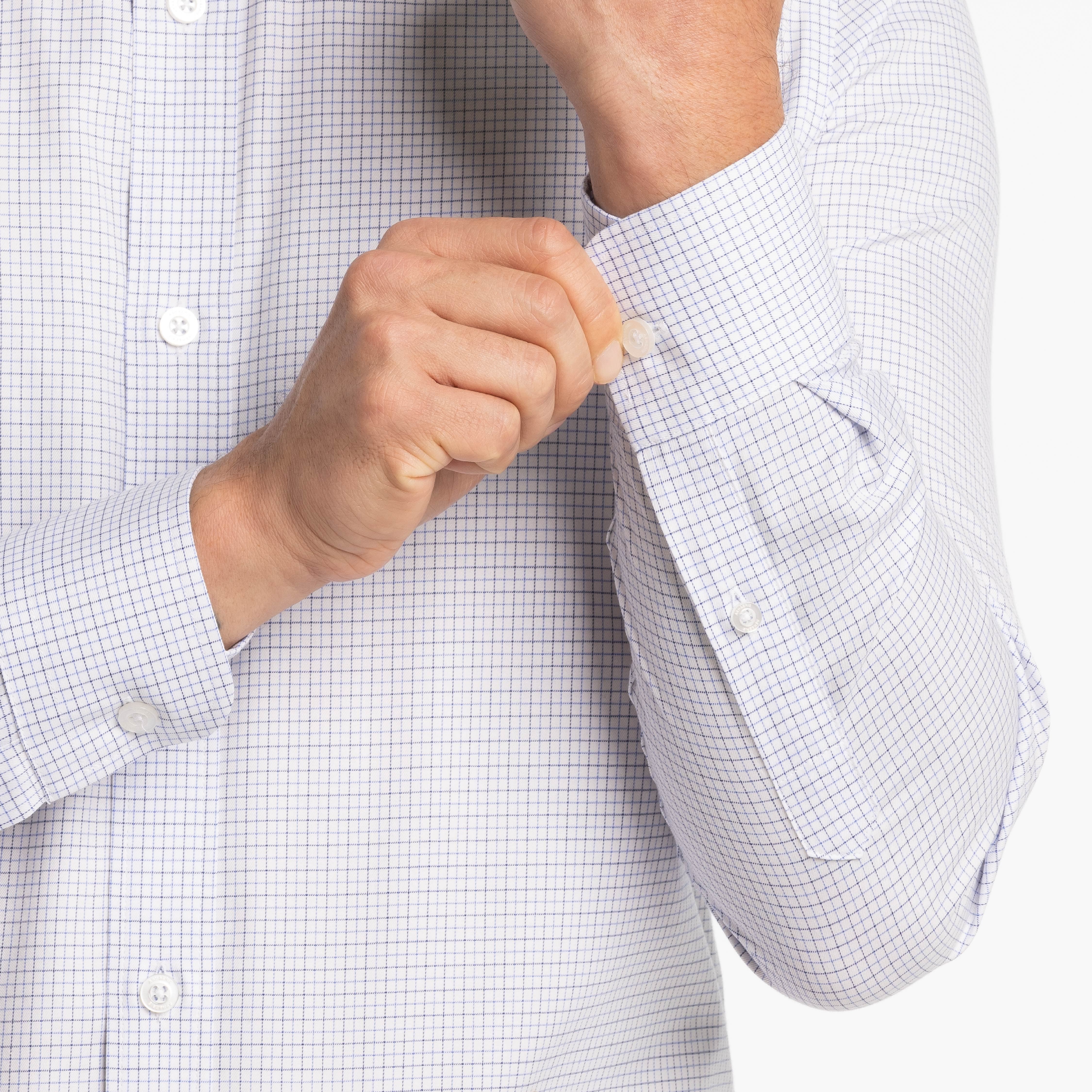 White Check Dress Shirt - Image 5