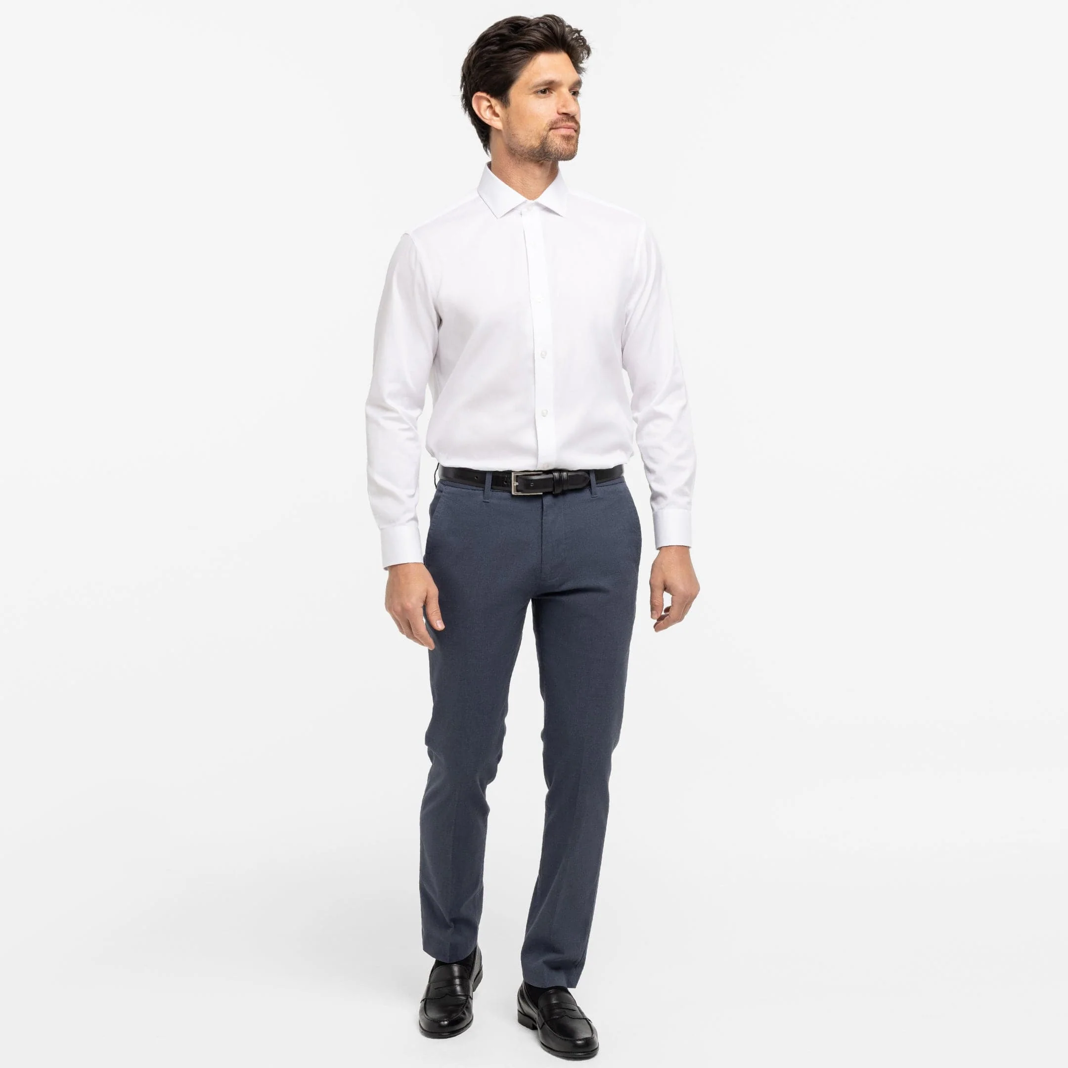 White Dobby Dress Shirt - Image 6