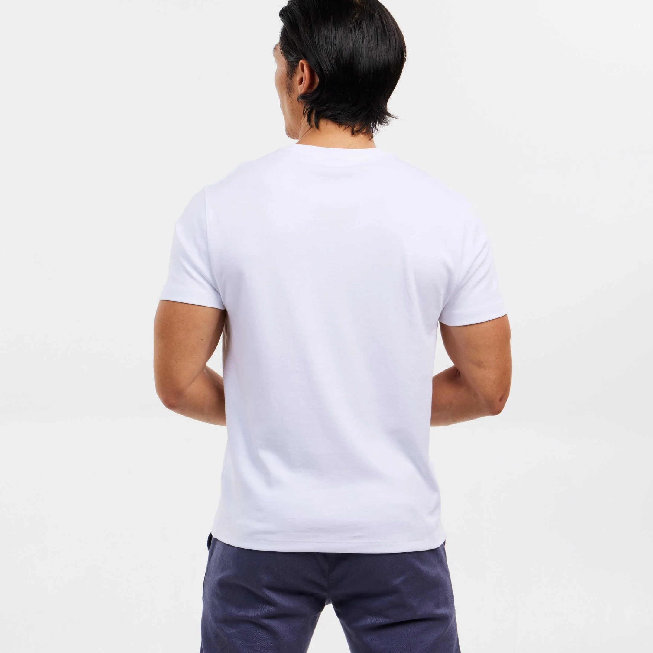 White Luxury Soft Touch Crew Neck Tee - Image 3