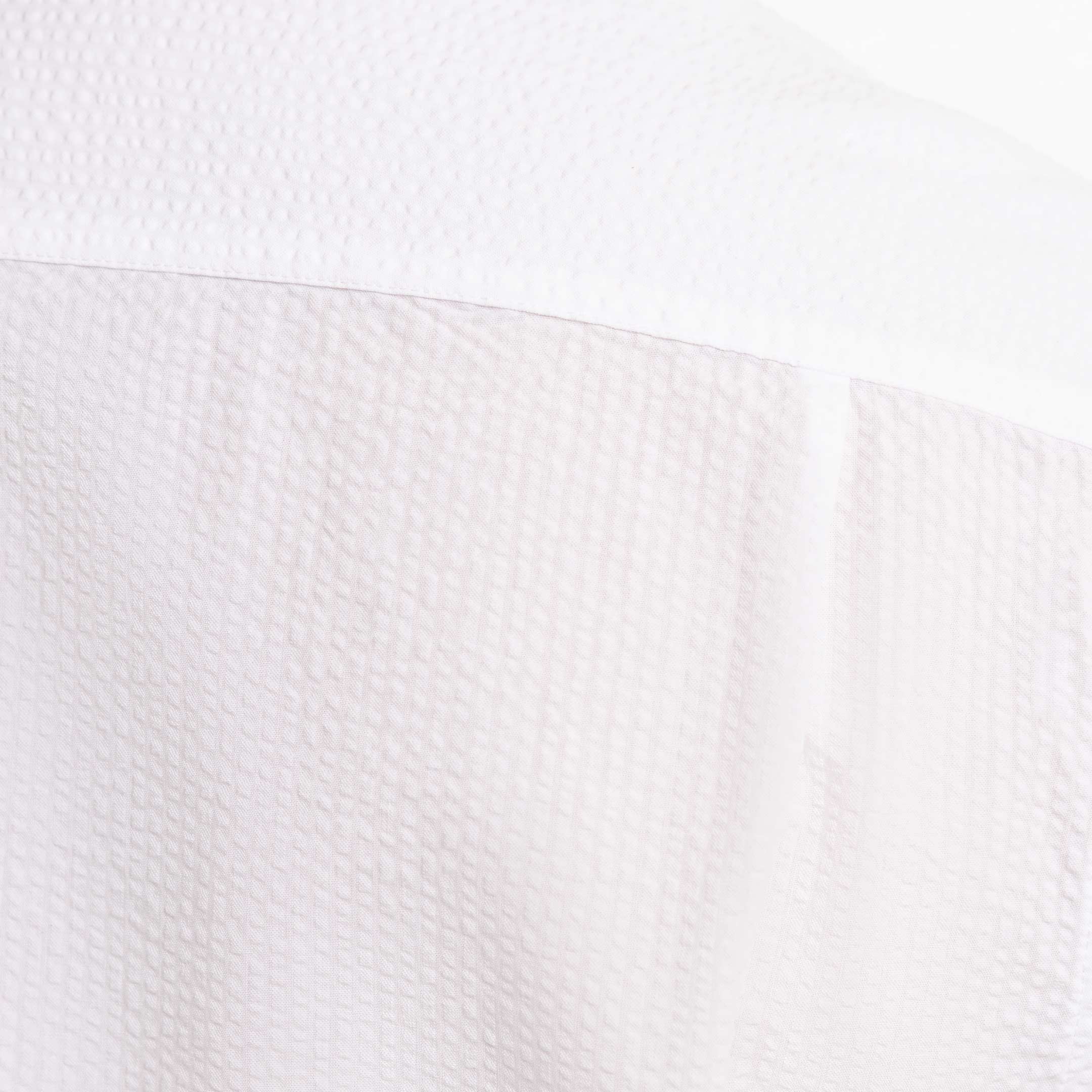 White Seersucker Short Sleeve Shirt - Image 5
