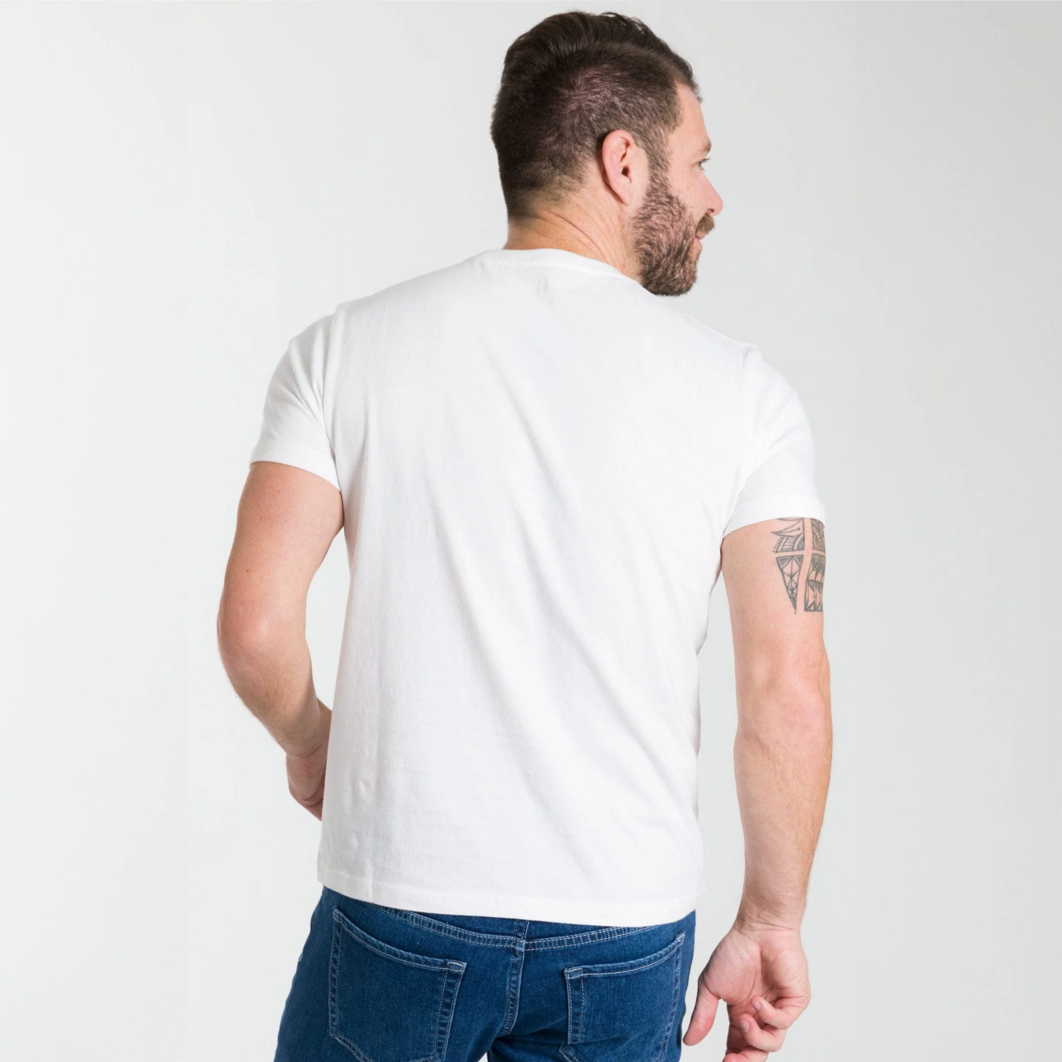 White Crew Neck Tee - Image 3